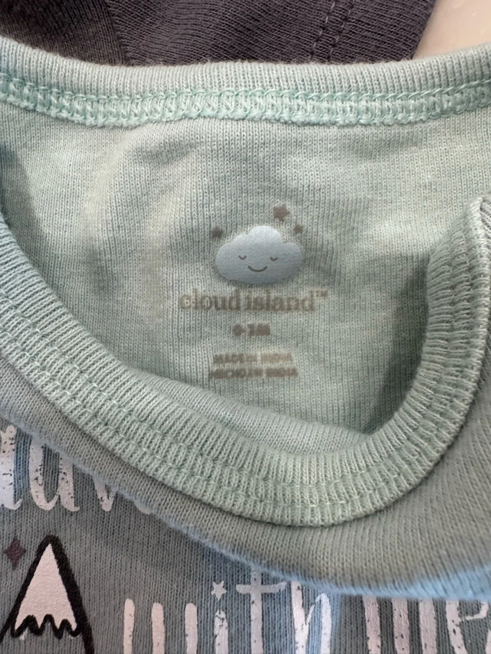 Cloud Island Baby Bodysuit Set - Light Blue & Charcoal